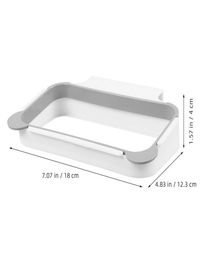 BUGUUYO Portable Hanging Trash Bag Holder Rack, Garbage Bag Organizer - Multi for Kitchen Cabinet Door Storage Cupboard, Kitchen Towel Rails Rack (Grey) - Image 2